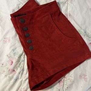 Burnt Orange Suede Shorts Express XS